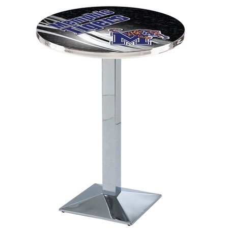 Holland Bar Stool Co 36" Chrome Memphis Pub Table, 28" dia. Top L217C3628Memphs-D2